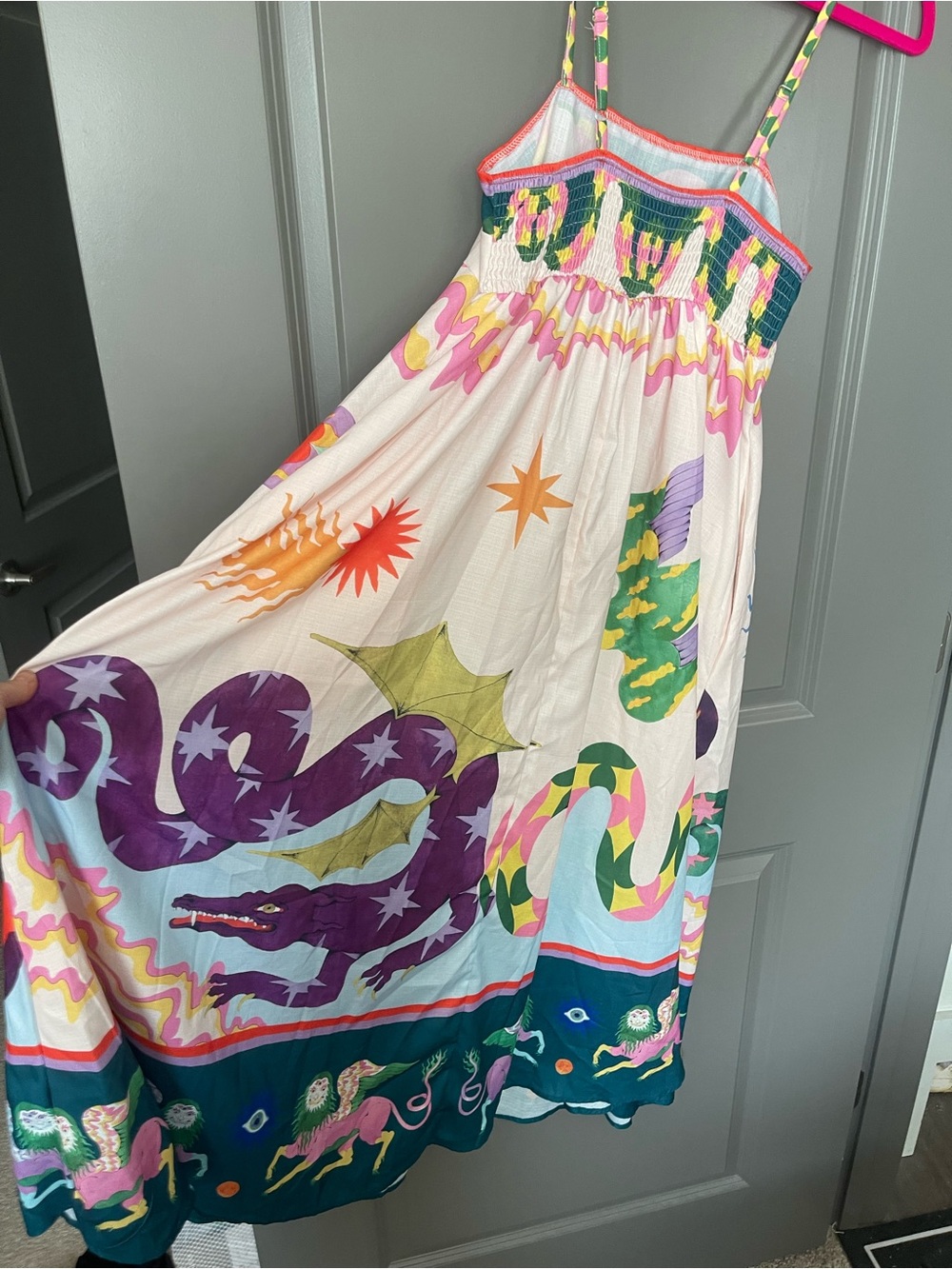 Dreamy dragon fairy festival maxi dress stunning - Picture 6 of 8
